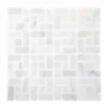 Ice Blocks White 11.875 in. x 11.875 in. Honed Marble Wall and Floor Mosaic Tile (9.79 sq. ft./Case) by Jeffrey Court
