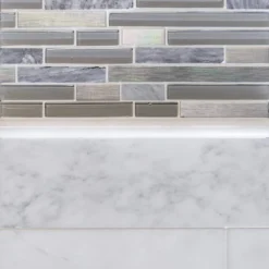 Carrara White/Grey 4 in. x 12 in. Honed Marble Wall and Floor Tile (10 sq. ft./Case) by Jeffrey Court -The Elite Tile Sales Store white jeffrey court marble tile 99786 a0 1000