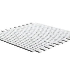 Trinket White 11.625 in. x 12 in. Interlocking Matte Porcelain Wall and Floor Mosaic Tile (14.53 sq. ft./Case) by Jeffrey Court -The Elite Tile Sales Store white jeffrey court mosaic tile 96607 40 1000