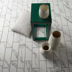 Spring Park White 4 in. x 12 in. Matte Porcelain Wall and Floor Tile (13.56 sq. ft./Case) by Jeffrey Court -The Elite Tile Sales Store white jeffrey court porcelain tile 98492 40 1000