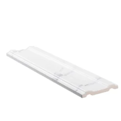 Carrara Inkjet White 3 in. x 12 in. Ceramic Wall Crown Trim Tile by Jeffrey Court -The Elite Tile Sales Store white jeffrey court tile trim 96020 4f 1000