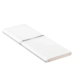 Carrara Inkjet White 2 in. x 6 in. Matte Ceramic Wall Single Bullnose Tile by Jeffrey Court -The Elite Tile Sales Store white jeffrey court tile trim 96022 c3 1000