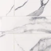 Glossy Ocean Carrara White 4 in. x 12 in. Subway Gloss Ceramic Wall Tile (9.687 sq. ft./Case) by Jeffrey Court -The Elite Tile Sales Store white ocean jeffrey court ceramic tile 13010 64 1000