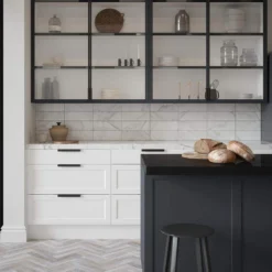 Glossy Ocean Carrara White 4 in. x 12 in. Subway Gloss Ceramic Wall Tile (9.687 sq. ft./Case) by Jeffrey Court -The Elite Tile Sales Store white ocean jeffrey court ceramic tile 13010 e1 1000