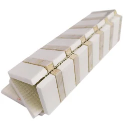 Blazon White Thassos And Mother Of Pearl Herringbone 11 3/4 in. x 11 5/8 in. Polished Glass Mosaic Tile by Ivy Hill Tile -The Elite Tile Sales Store white thassos and mother of pearl ivy hill tile marble tile ext3rd101337 44 1000