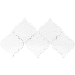 Vintage Florid Lantern White 6-1/4 in. x 7-1/4 in. Ceramic Wall Tile (30-Pieces 4.8 sq. ft. / Box) by Ivy Hill Tile -The Elite Tile Sales Store whites ivy hill tile ceramic tile ext3rd104636 40 1000
